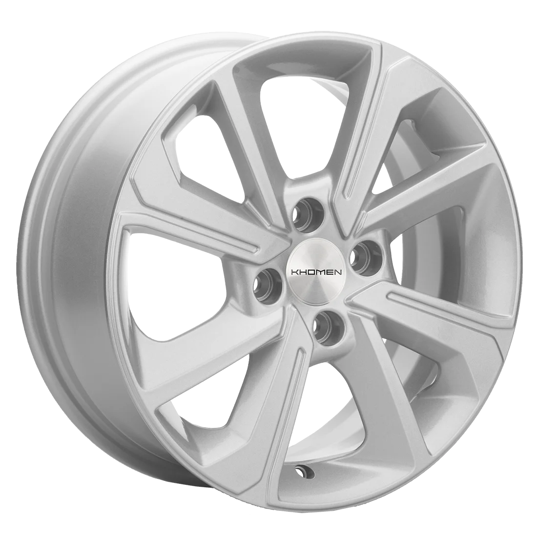 6.0*15/4*100 ET46 D54.1 Диск литой Khomen Wheels KHW1501 Silver 