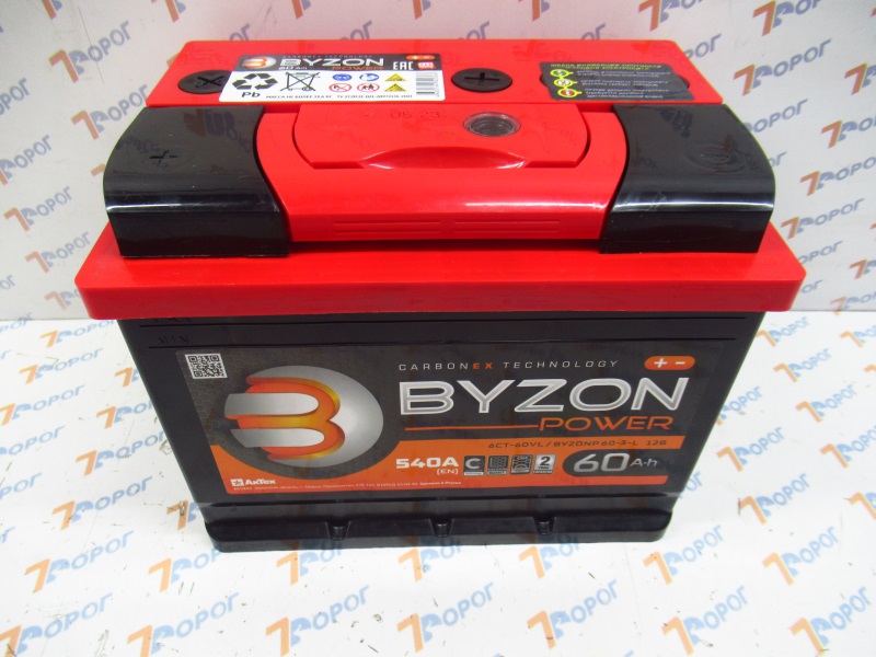Аккумулятор BYZON POWER 60Ач 540А (п/п) 242*175*190 мм 