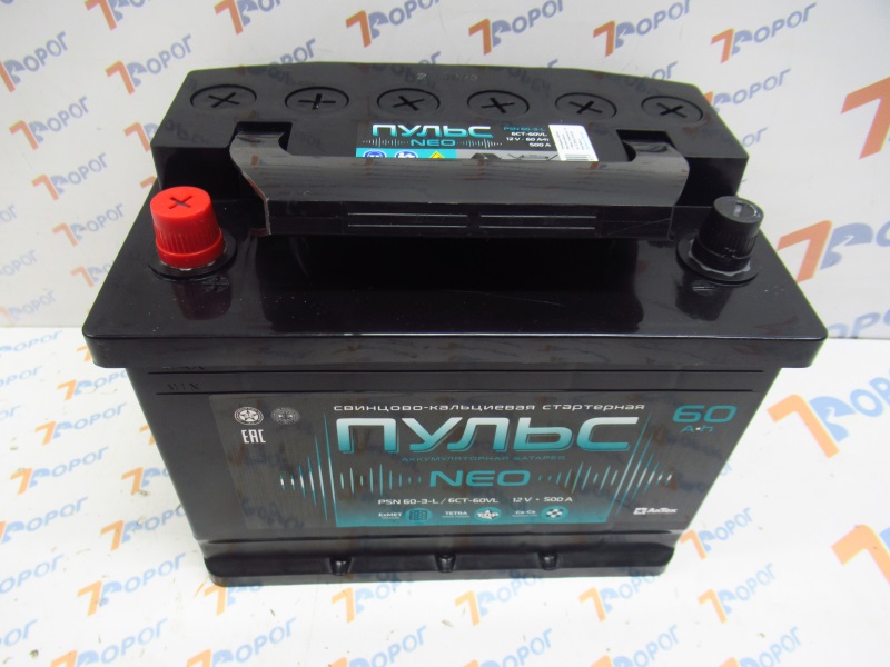 Аккумулятор ПУЛЬС NEO 60Ач 500А (п/п) 242*175*190 мм 