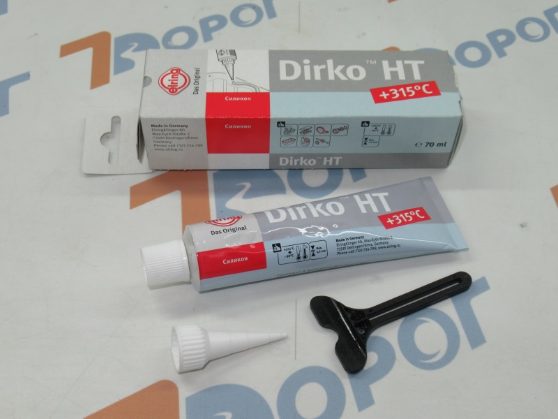 Герметик ELRING Dirko 527.291 силиконовый, серый (-50°C/+300°C), 70 мл 