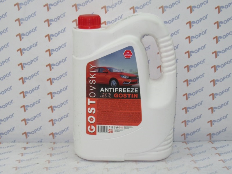 Антифриз ГОСТовский (-40C) 808789 красный, 5 кг 