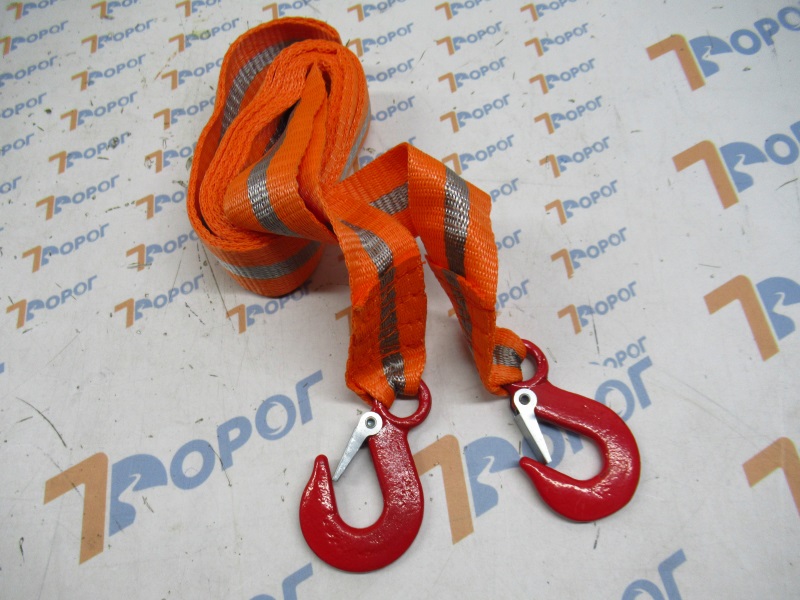 Трос буксировочный 2.5 т, 5 м, 2 крюка, пакет, Stels 