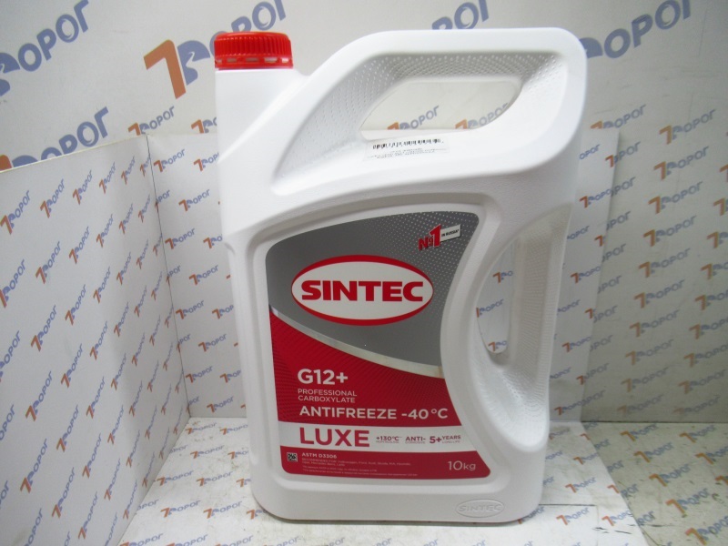 Антифриз SINTEC LUX G12+ (-40C) красный, 10 кг 