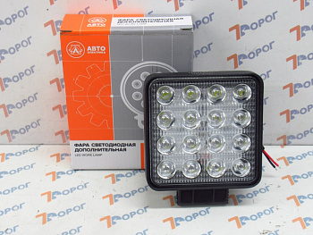 Светодиодная фара AVTOELECTRICA, квадрат, рассеив. свет, 16 диодов, 48W,(110х42х140)12/24V