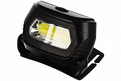 Фонарь налобный черный 3 Вт, COB LED, 3 режима