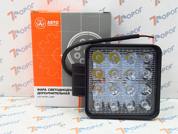 Светодиодная фара AVTOELECTRICA, квадрат, направл. свет, 16 диодов,48W,(110х42х140)12/24V