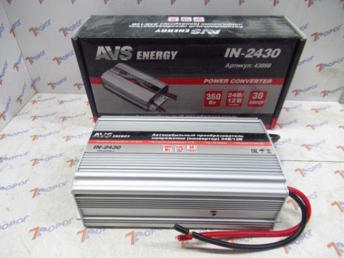 Автомобильный инвертор 24/12V AVS IN-2430 (30A)
